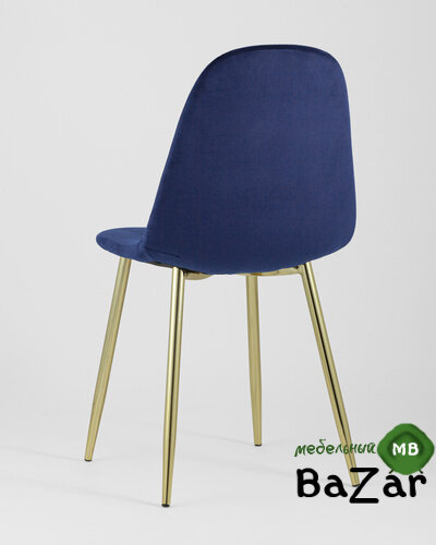 Стул Валенсия велюр синий золотые ножки Стул Валенсия велюр синий золотые ножки