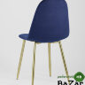 Стул Валенсия велюр синий золотые ножки Стул Валенсия велюр синий золотые ножки