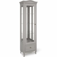 Витрина левая с зеркалом L М601L/G серая