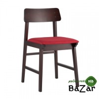 Стул обеденный ODEN, мягкое сидение, красное 2 шт