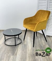 Стул BRANDY BLUVEL-68 желтый/ черный каркас Стул BRANDY BLUVEL-68 желтый/ черный каркас