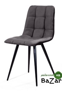 Стул CHILLI-Q светло-серый #26, велюр / черный каркас Стул CHILLI-Q светло-серый #26, велюр / черный каркас