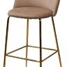 Барный стул GLADE BLUVEL-40 бежевый, велюр / золотой каркас