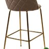 Барный стул GLADE BLUVEL-40 бежевый, велюр / золотой каркас