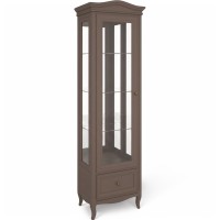 Витрина левая с зеркалом М601L/Q коричневая