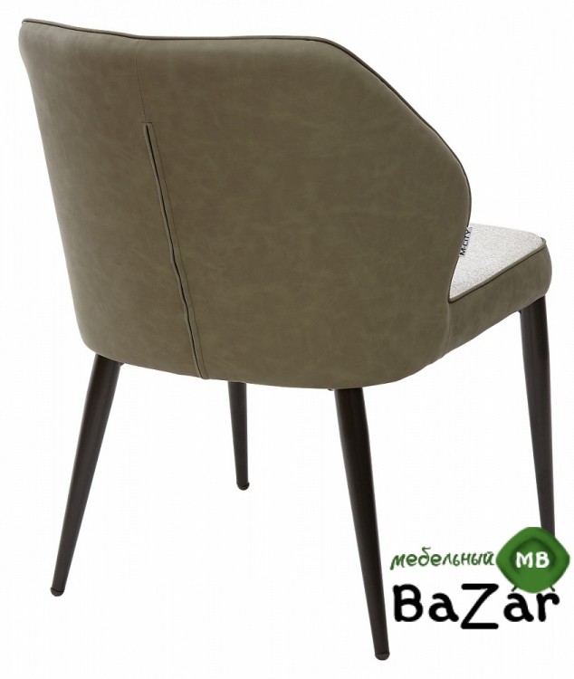 Стул-кресло RIVERTON светло-серый меланж/экокожа хаки FC-01/ RU-04 Стул-кресло RIVERTON светло-серый меланж/экокожа хаки FC-01/ RU-04