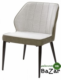 Стул-кресло RIVERTON светло-серый меланж/экокожа хаки FC-01/ RU-04 Стул-кресло RIVERTON светло-серый меланж/экокожа хаки FC-01/ RU-04