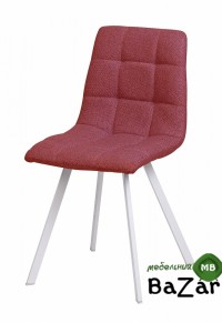 Стул CHILLI SQUARE TRF-04 красный, ткань/ белый каркас Стул CHILLI SQUARE TRF-04 красный, ткань/ белый каркас