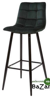 Барный стул LECCO UF910-14 DARK GREEN, велюр