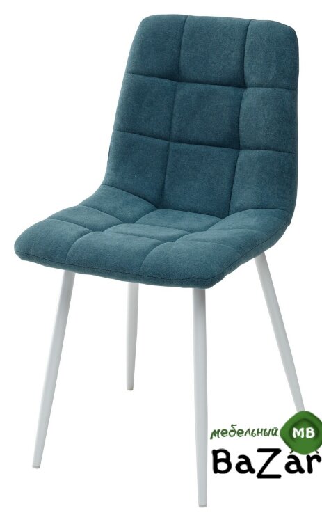 Стул CHILLI UF860-12B зеленый хром, ткань/ белый каркас