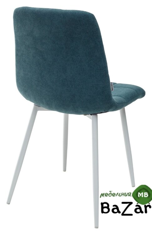 Стул CHILLI UF860-12B зеленый хром, ткань/ белый каркас