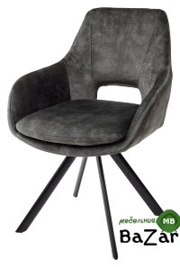 Стул FLOOD DARK GREEN поворот.180 град. велюр 