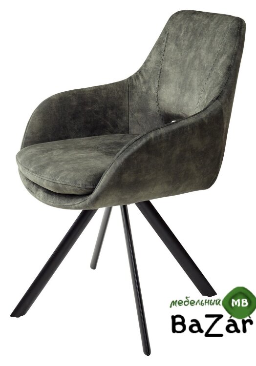 Стул FLOOD DARK GREEN поворот.180 град. велюр 