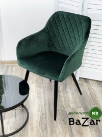 Стул BRANDY BLUVEL-78 зеленый/ черный каркас Стул BRANDY BLUVEL-78 зеленый/ черный каркас