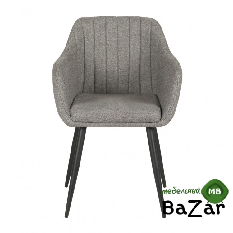 Кресло OKAY8709 черный, меланж серый grey STITCH