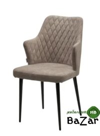 Стул HERMAN Kashemir 135 Бежевый, велюр / черный каркас Стул HERMAN Kashemir 135 Бежевый, велюр / черный каркас