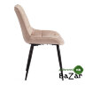 Стул ABRUZZO (mod. 8060) металл/вельвет бежевый (HLR 8)/черный
