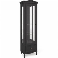 Витрина левая с зеркалом М601L/BL черная