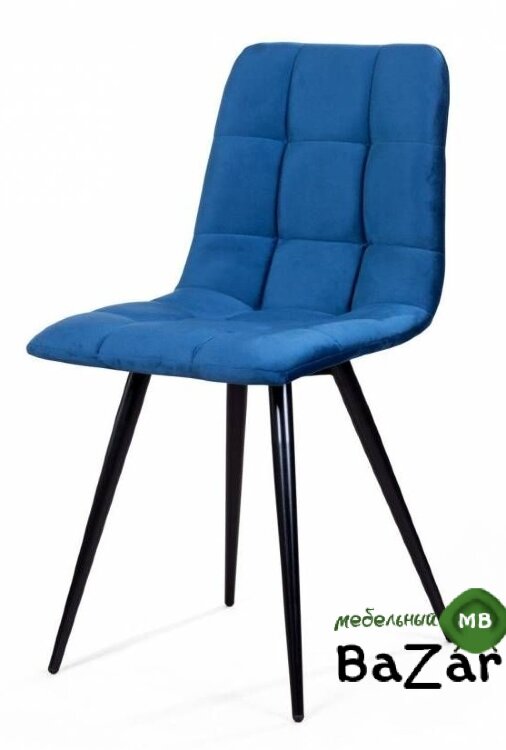 Стул CHILLI-Q синий #29, велюр / черный каркас