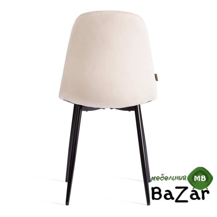 Стул BREEZE (mod. JSC-58) Велюр/металл beige (бежевый) HLR2 / черный