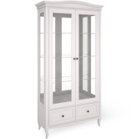 Витрина двухдверная c зеркалом М603W белая