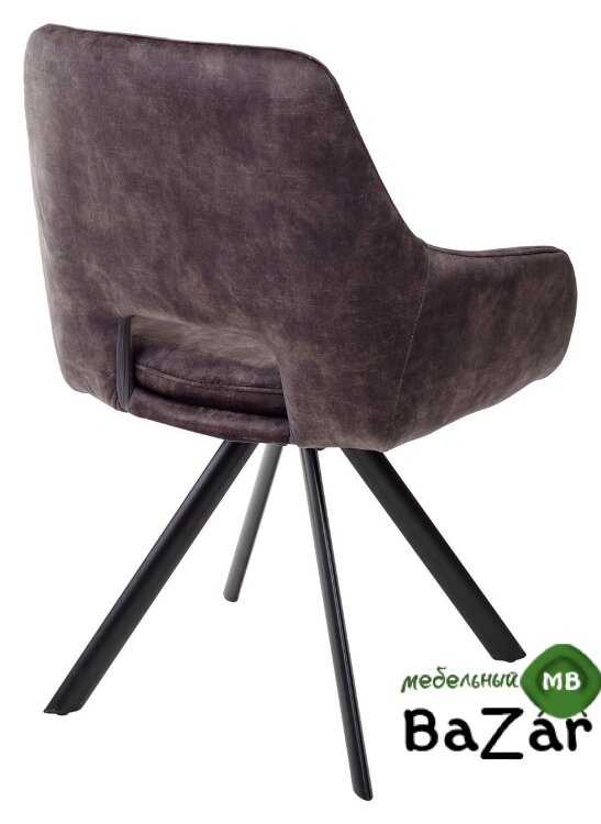 Стул FLOOD DARK GREY поворот.180 град. велюр 