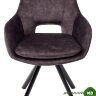 Стул FLOOD DARK GREY поворот.180 град. велюр 