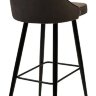 Барный стул NEPAL-BAR ГРАФИТ #14, велюр/ черный каркас (H=78cm) 