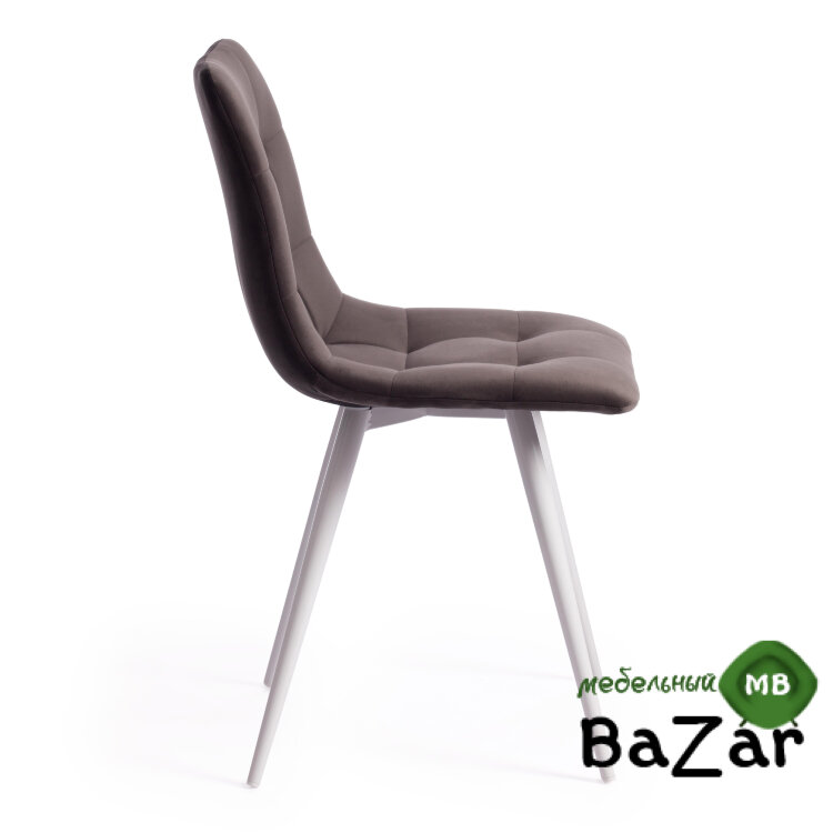Стул CHILLY (mod. 7095-1) темно-серый barkhat 14/белый
