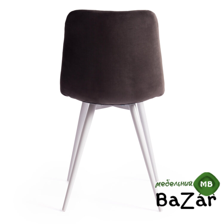 Стул CHILLY (mod. 7095-1) темно-серый barkhat 14/белый