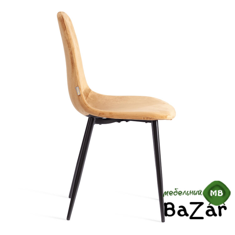 Стул BREEZE (mod. JSC-58) Велюр/металл brown (коричневый) HLR12 / черный