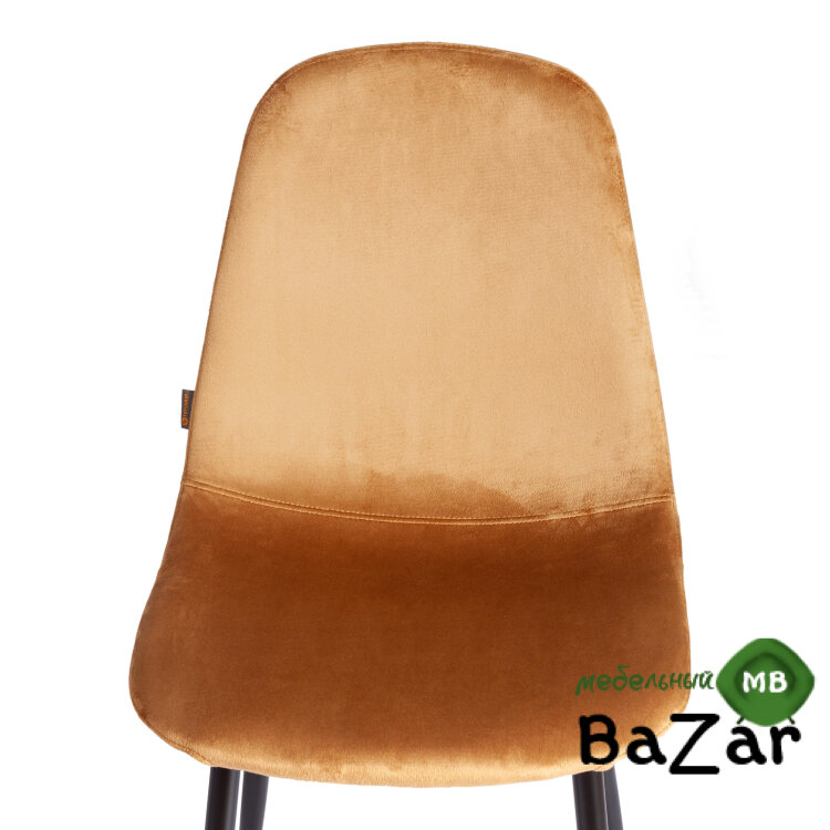 Стул BREEZE (mod. JSC-58) Велюр/металл brown (коричневый) HLR12 / черный