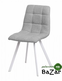 Стул CHILLI SQUARE TRF-08 теплый серый, ткань/ белый каркас