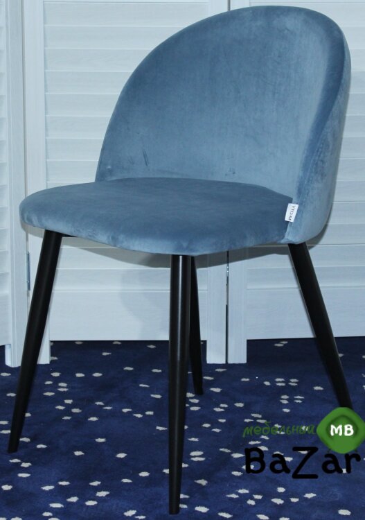 Стул MELODY пудровый синий, велюр G108-56