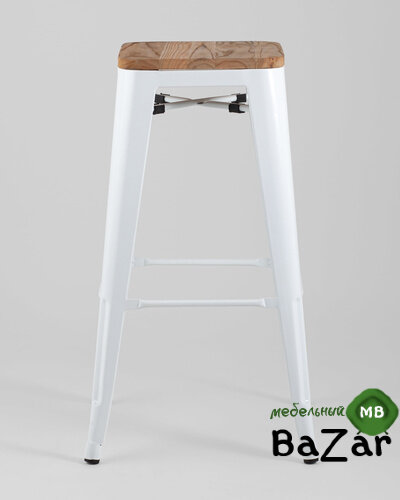 Стул барный TOLIX WOOD белый глянцевый