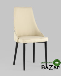 Стул Луис экокожа кремовый черные ножки Стул Луис экокожа кремовый черные ножки