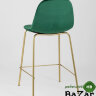 Стул полубарный Валенсия велюр зеленый золотые ножки