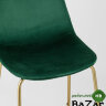 Стул полубарный Валенсия велюр зеленый золотые ножки
