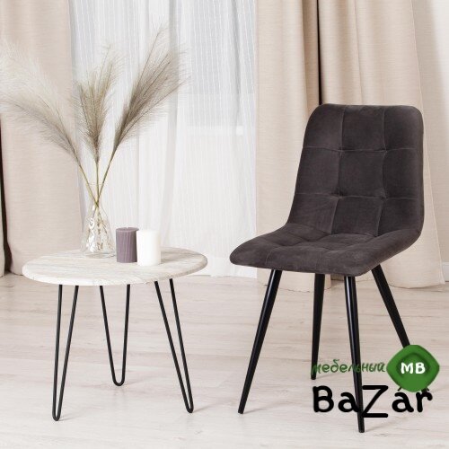 Стул CHILLY (mod. 7095-1) темно-серый barkhat 14/черный