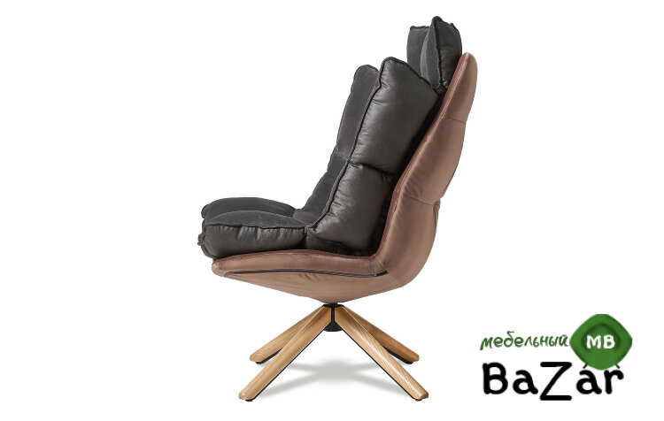 Кресло DС-1565C коричневый HE510-24B/серый