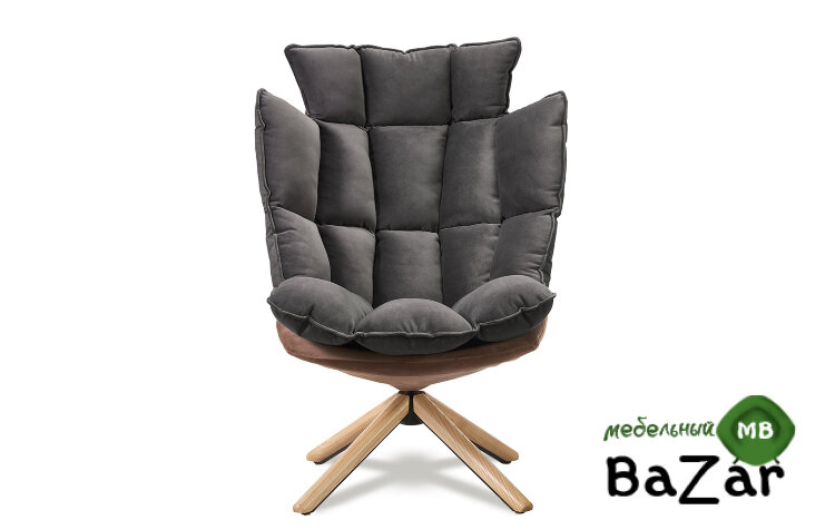 Кресло DС-1565C коричневый HE510-24B/серый