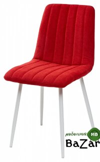 Стул DUBLIN UF860-16B красный, ткань /белый каркас Стул DUBLIN UF860-16B красный, ткань /белый каркас