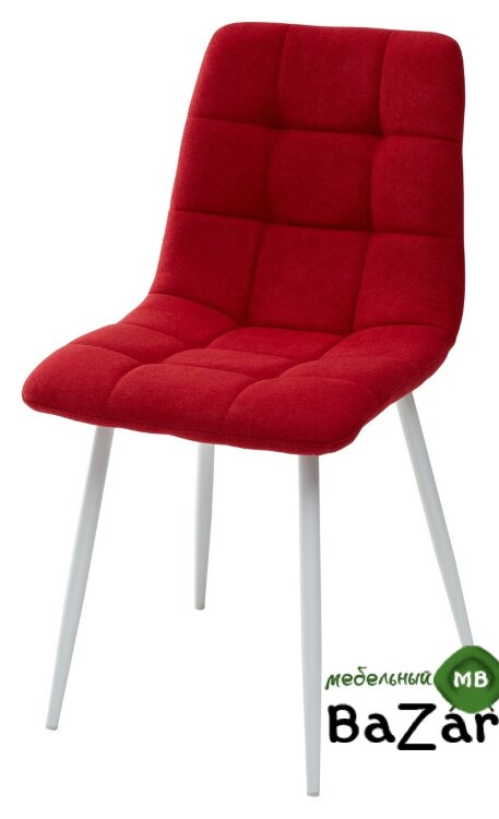 Стул CHILLI UF860-16B красный, ткань/ белый каркас