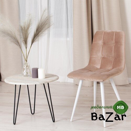 Стул CHILLY (mod. 7095-1) бежевый barkhat 5/белый