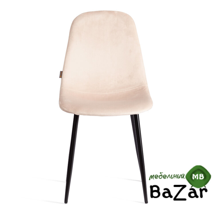 Стул BREEZE (mod. JSC-58) Велюр/металл creamy (кремовый) HLR 5 / черный