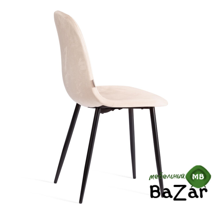 Стул BREEZE (mod. JSC-58) Велюр/металл creamy (кремовый) HLR 5 / черный