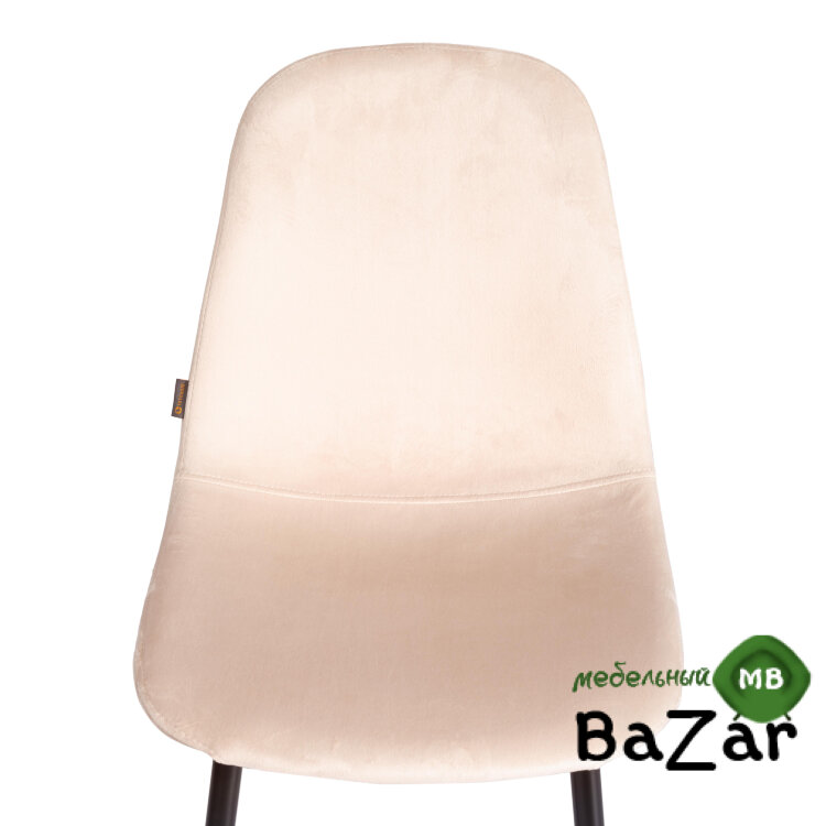 Стул BREEZE (mod. JSC-58) Велюр/металл creamy (кремовый) HLR 5 / черный