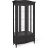 Витрина двухдверная c зеркалом М603BL черная