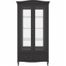 Витрина двухдверная c зеркалом М603BL черная
