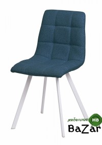 Стул CHILLI SQUARE TRF-06 полночный синий, ткань/ белый каркас Стул CHILLI SQUARE TRF-06 полночный синий, ткань/ белый каркас